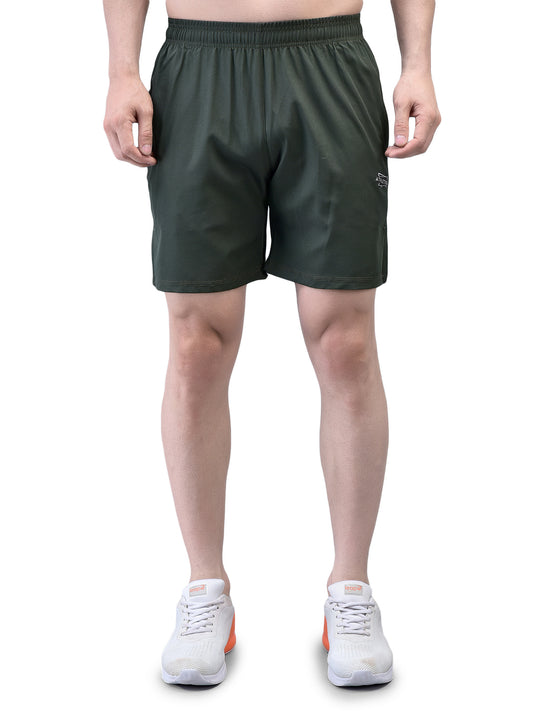 Velocity Slit Olive Green Shorts