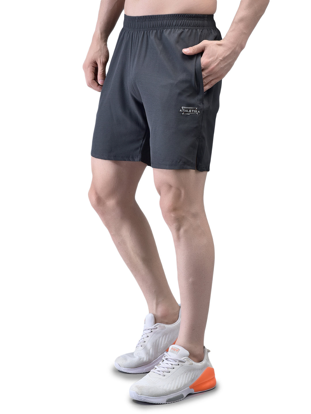 Velocity Slit Charcoal Grey Shorts