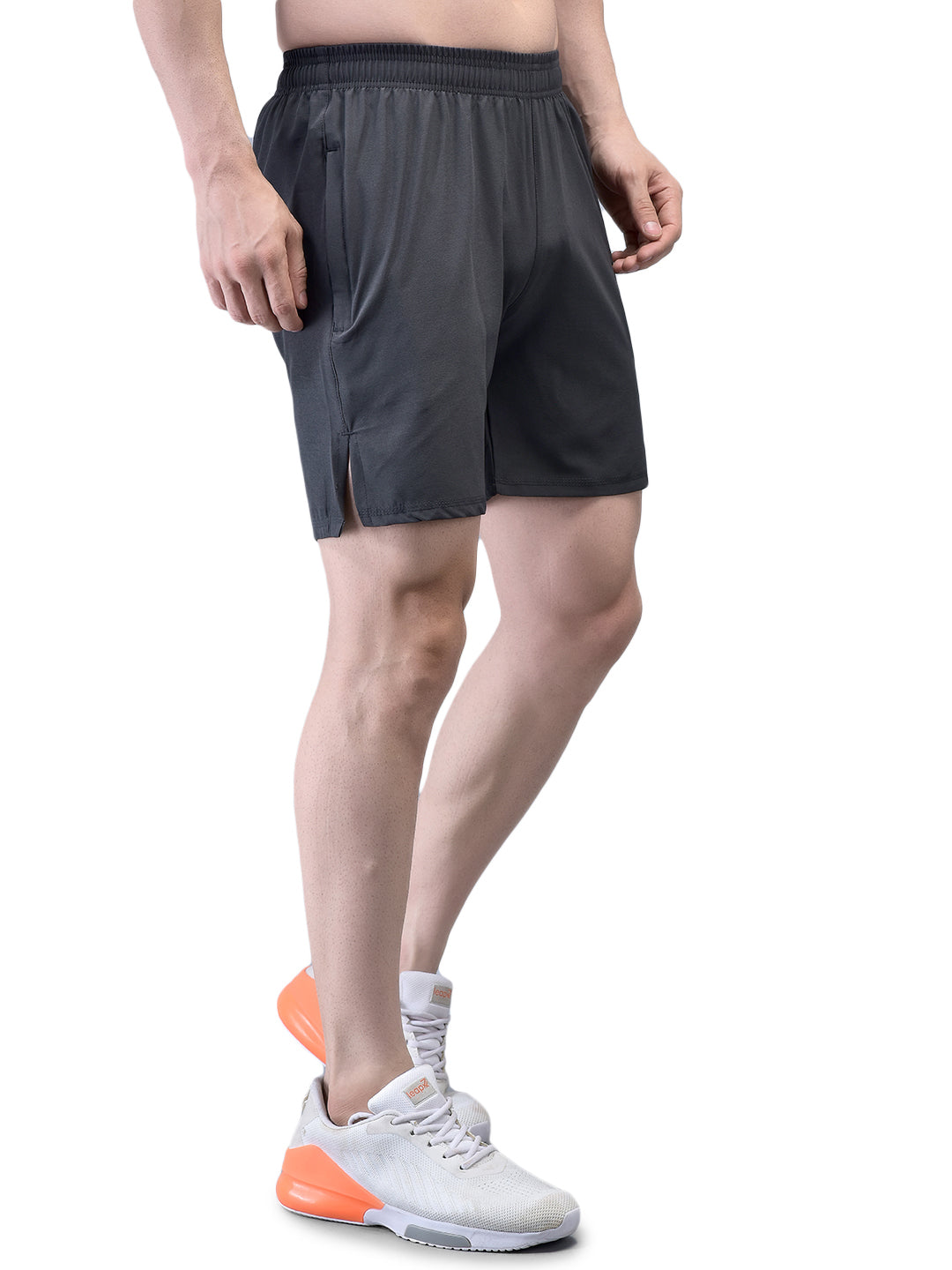 Velocity Slit Charcoal Grey Shorts