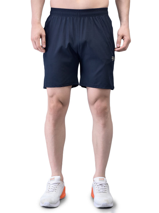 Velocity Slit Navy Blue Shorts