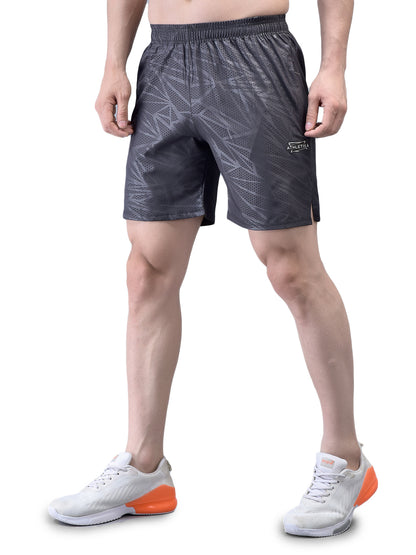 Slit Vector Dark Grey Shorts