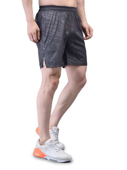 Slit Vector Dark Grey Shorts