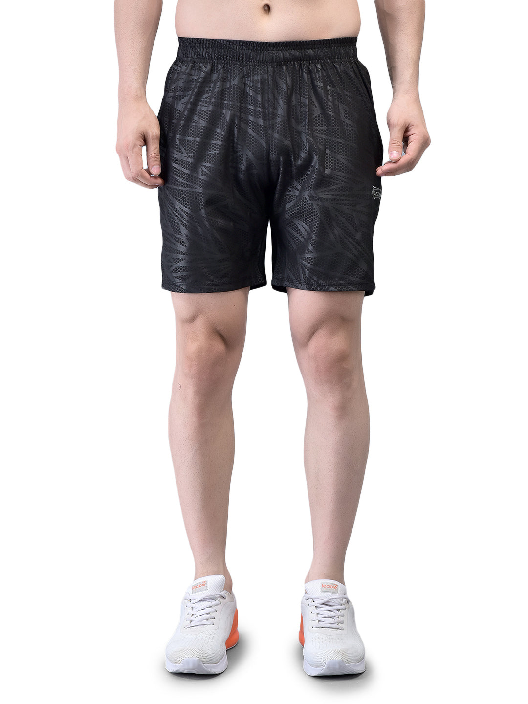 Slit Vector Black Shorts