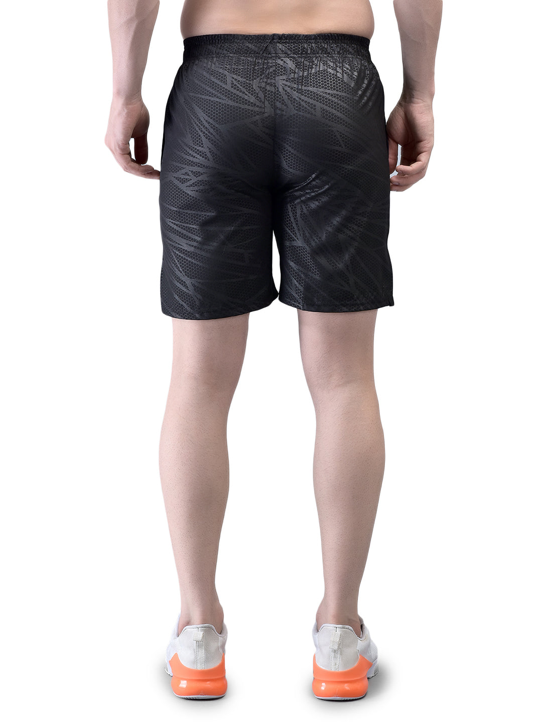 Slit Vector Black Shorts